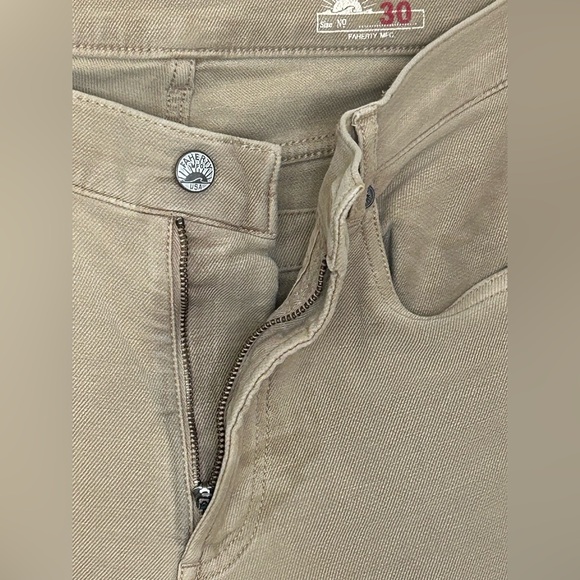 Faherty Men's Stretch Terry 5-Pocket Pant Slim Straight-Desert Khaki Sz 30 - Picture 7 of 16